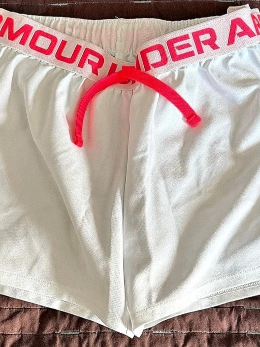 Under Armour Tech Play Up Shorts Athletic Shorts White & Pink